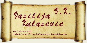 Vasilija Kulašević vizit kartica